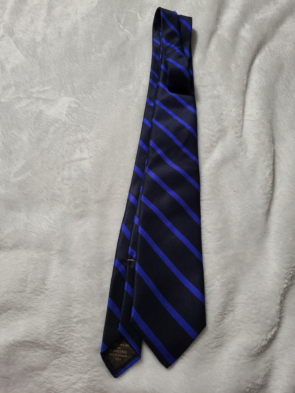 Robert Talbott Best Of Class Black Tie with Royal Blue Stripes